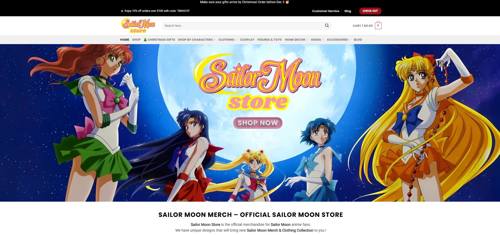 Sailor Moon Store Homepage - Elden Ring Shop