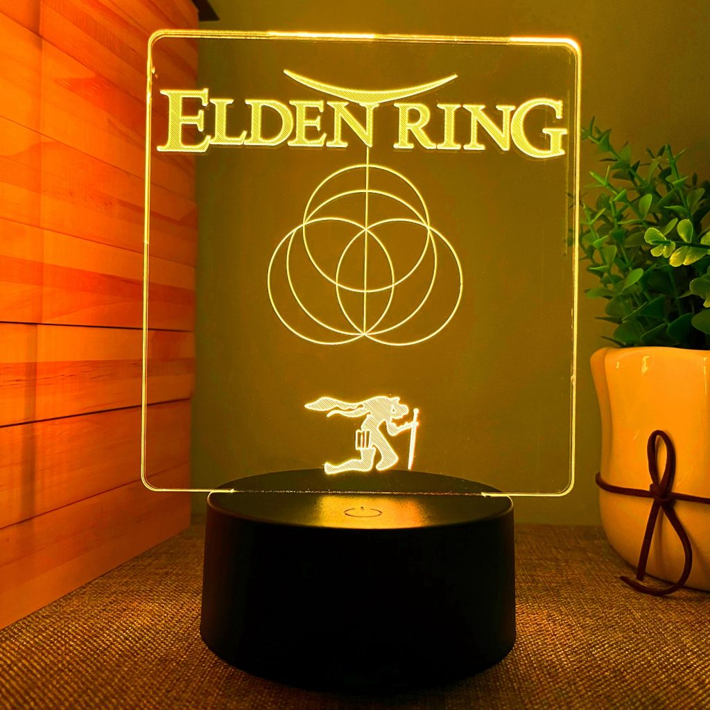 3D Night Light ELDEN RING USB Creative Gift Atmosphere Light Acrylic LED Touch Remote Control 7 2 - Elden Ring Shop