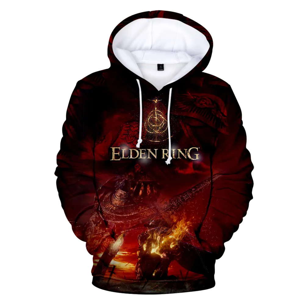 5Elden Ring Hoodie 3D Long Sleeve Women Men Sweatshirt Harajuku Streetwear ARPG Game Streetwear Clothes Plus - Elden Ring Shop